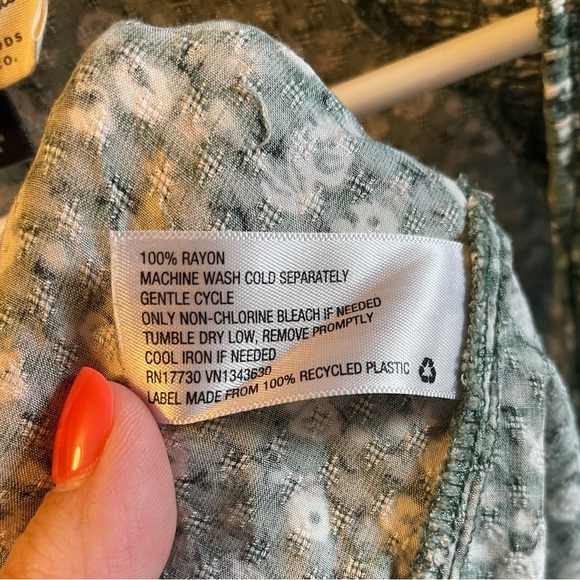 Universal Thread Green Floral Wrap Dress - Picture 6 of 6